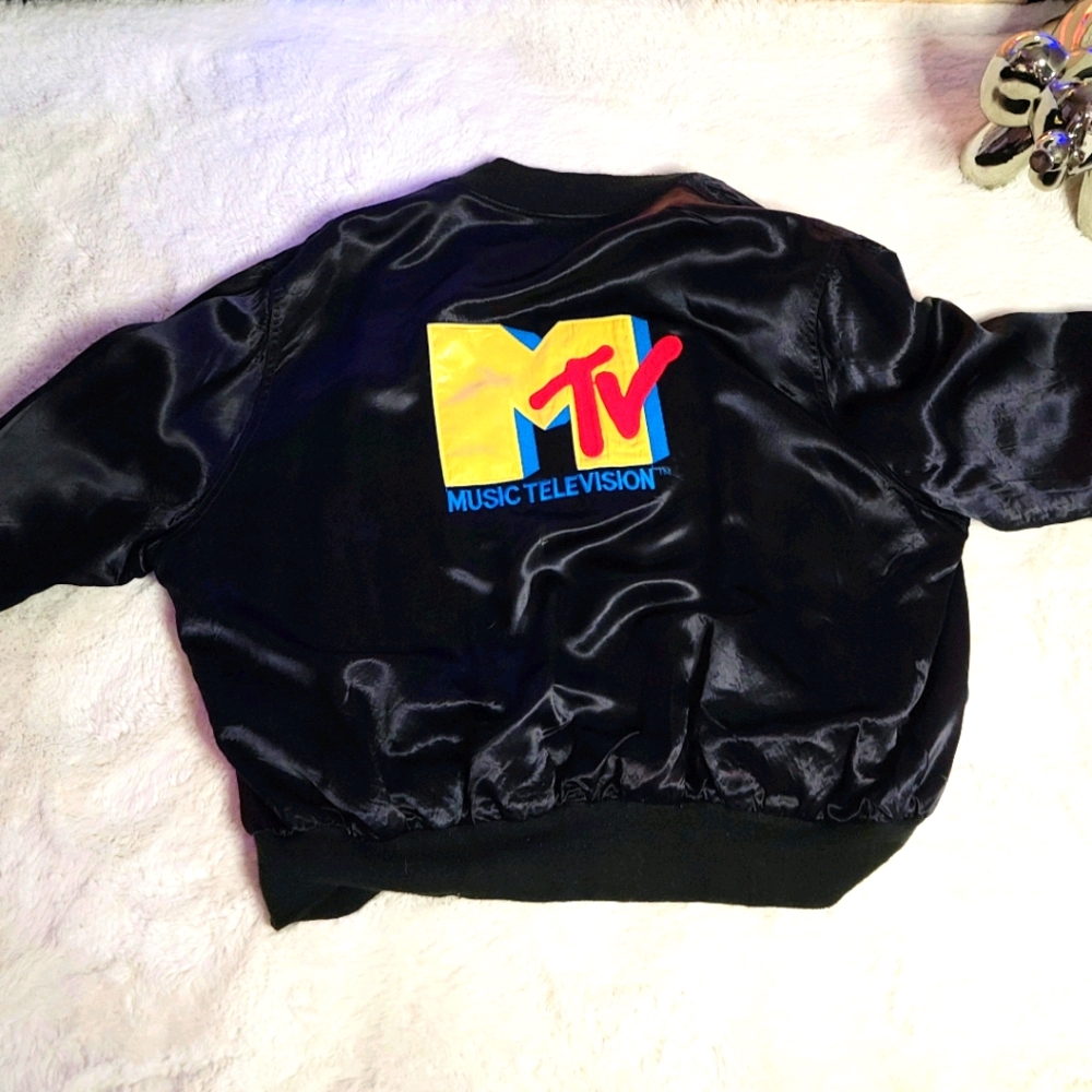 Original Vintage 80’s MTV Satin Bomber Jacket